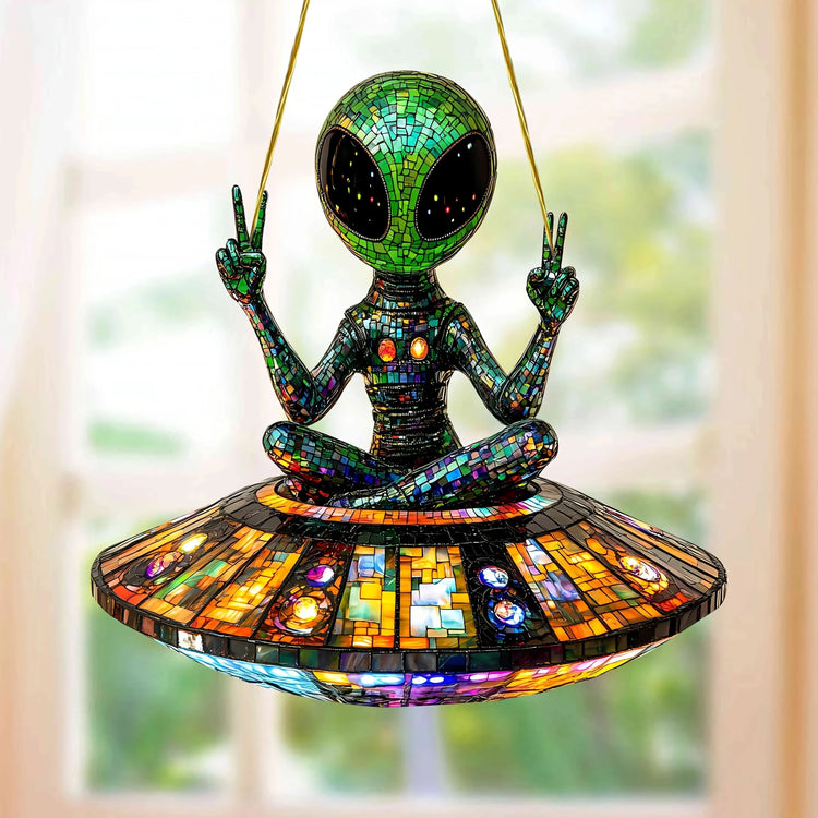 2D Flat Pendant/Bohemian Alien UFO Acrylic Sun Catcher - Y Files