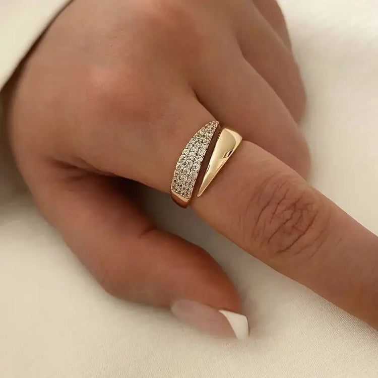 Elegant Adjustable Sparkle Ring - Y Files
