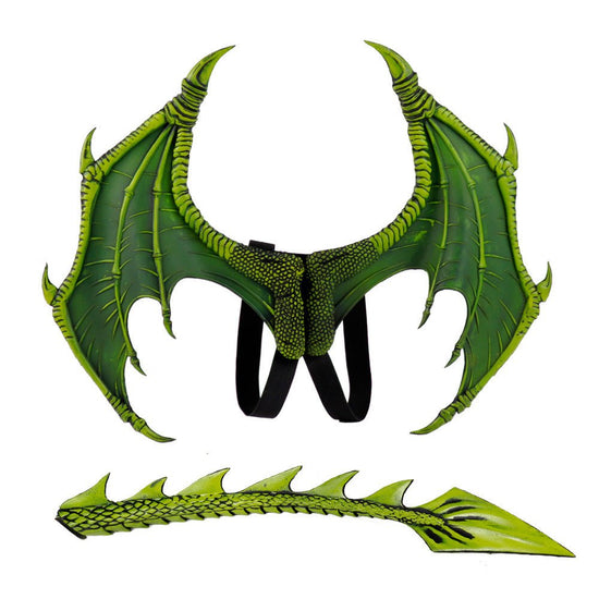 Halloween Demon Dragon Costume Props with Wings Mask - Y Files