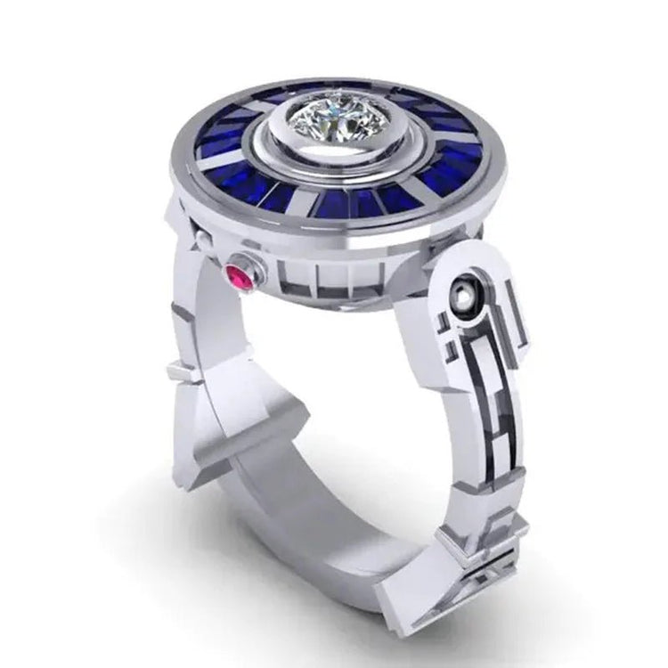New luxury exquisite robot UFO shape geometric jewelry ladies engagement wedding Valentine&