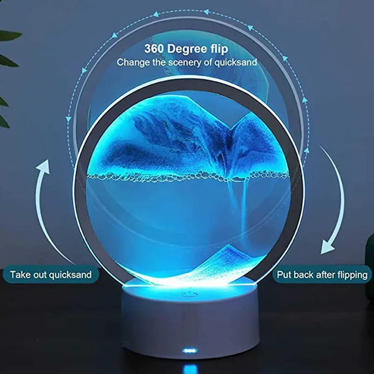 RGB LED Sandscape Table Lamp with Moving Sand Art - Y Files