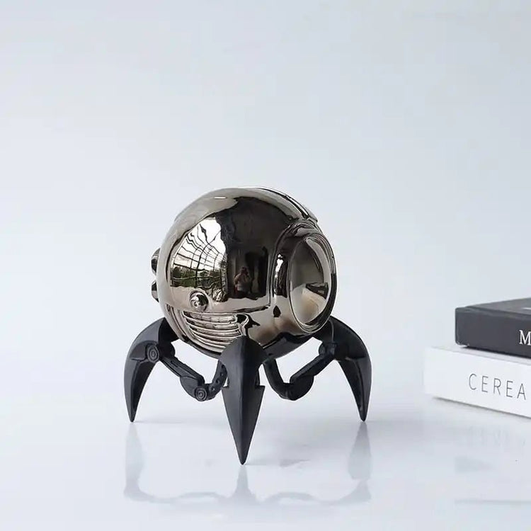 Tech-Infused Astronaut Resin Alien Sculpture Mechanical Creature Decor for Hotel Lobby Club Gift - Y Files