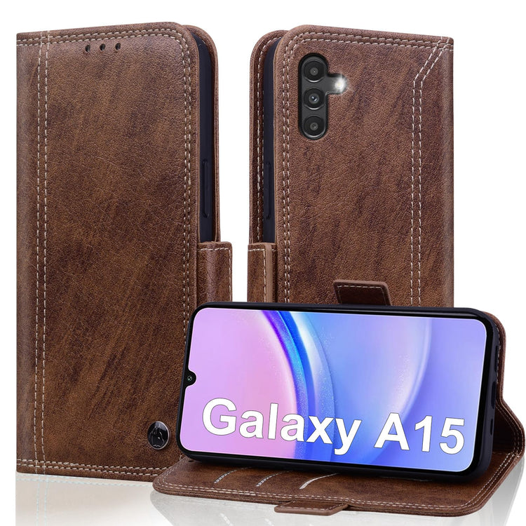 Wallet Case for Samsung Galaxy A15 5G with RFID Blocking Credit Card Holder, PU Leather Folio Flip Kickstand Protective Shockproof Cover Women Men for Galaxy A15 5G Phone Case - Black - Y Files