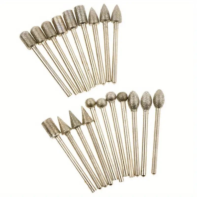20PC Diamond Grinding Heads - Y Files