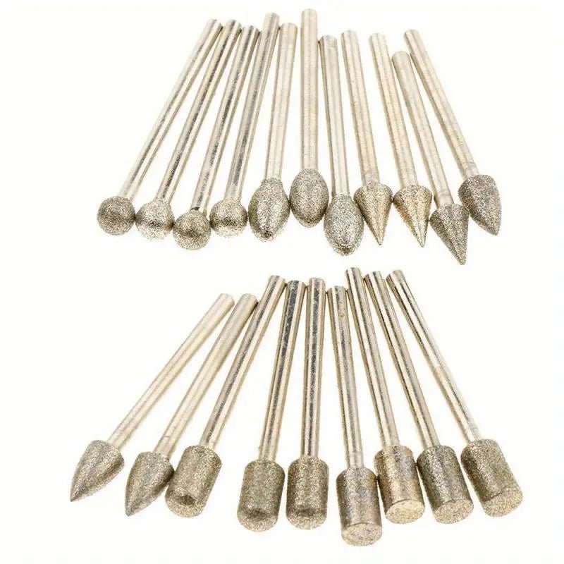 20PC Diamond Grinding Heads - Y Files