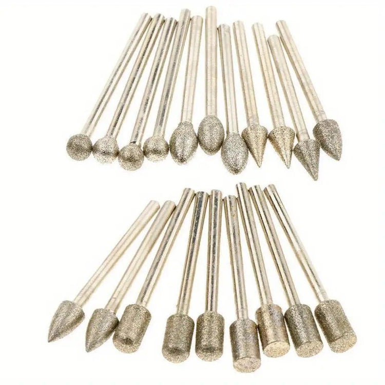 20PC Diamond Grinding Heads - Y Files