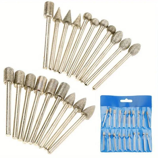 20PC Diamond Grinding Heads - Y Files
