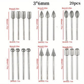 20PC Diamond Grinding Heads - Y Files
