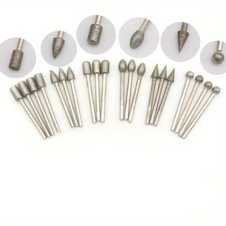 20PC Diamond Grinding Heads - Y Files