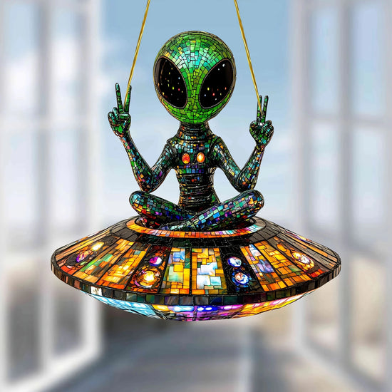 2D Flat Pendant/Bohemian Alien UFO Acrylic Sun Catcher - Y Files