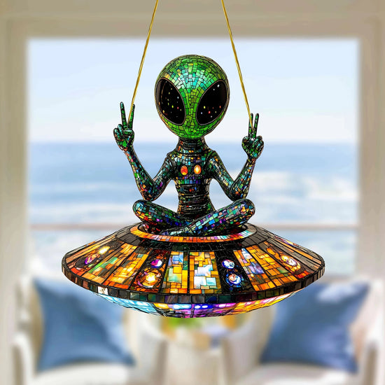 2D Flat Pendant/Bohemian Alien UFO Acrylic Sun Catcher - Y Files