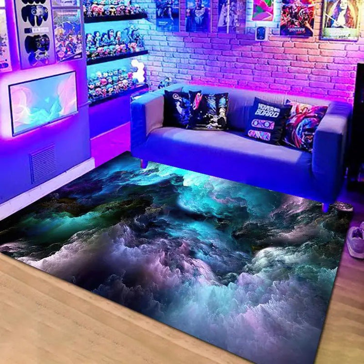 3D Galaxy Space Star Area Rug for Living Room Decor - Y Files