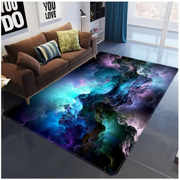 3D Galaxy Space Star Area Rug for Living Room Decor - Y Files