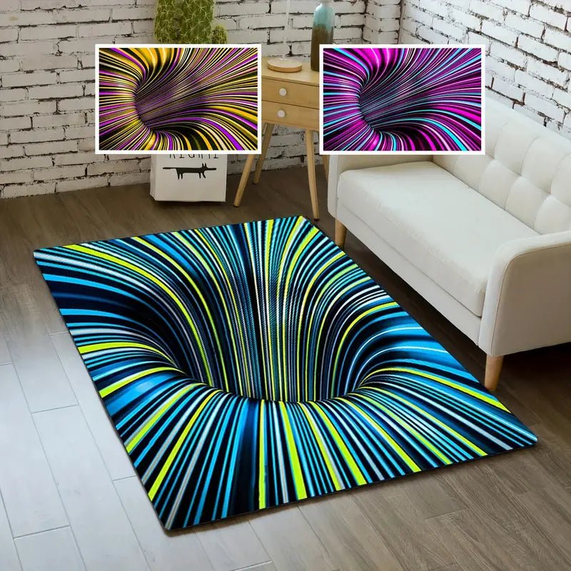 3D Swirl Illusion Non-Slip Area Rug for Home - Y Files