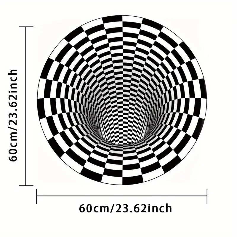 3D Vortex Illusion Non-Slip Area Rug for Home Decor - Y Files