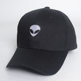 Alien Head Embroidered Baseball Cap with Skull Design - Y Files