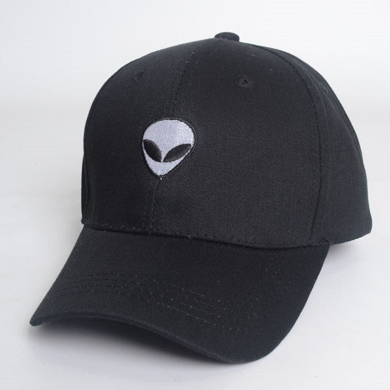 Alien Head Embroidered Baseball Cap with Skull Design - Y Files