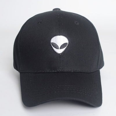 Alien Head Embroidered Baseball Cap with Skull Design - Y Files