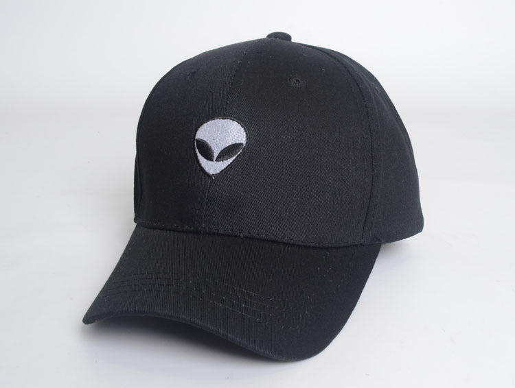 Alien Head Embroidered Baseball Cap with Skull Design - Y Files