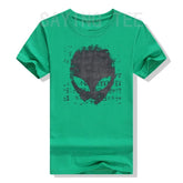 Alien Head Shirt Aliens Symbols Writing UFO T-Shirts Space Buffs Graphic Tee Y2k Top Funny Conspiracy Theorists Outfits Gifts - Y Files