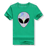 Alien Head T-Shirt Colorful Alien-Ufo Rave Tee Y2k Top I Want To Believe Graphic Outfits Funny Believers In Life on Mars Clothes - Y Files