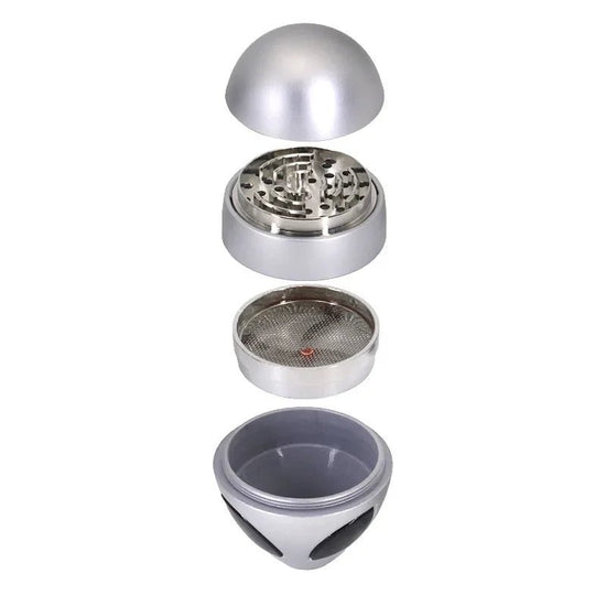 alien UFO hand Grinder Diameter with filler 4 parts Tobacco Herb Crusher Storage zinc Grinders Smoke Pipe Cigarette Accessories - Y Files