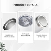 Aliens And UFOs Pattern Stainless Steel Tumbler Vacuum Insulated Mugs Thermal Cold Cups Straws With Lid 20oz - Y Files