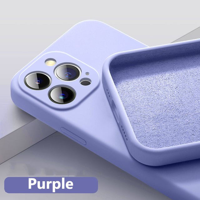 Astubia Square Liquid Silicone Phone Case for iPhone 11-14 - Y Files