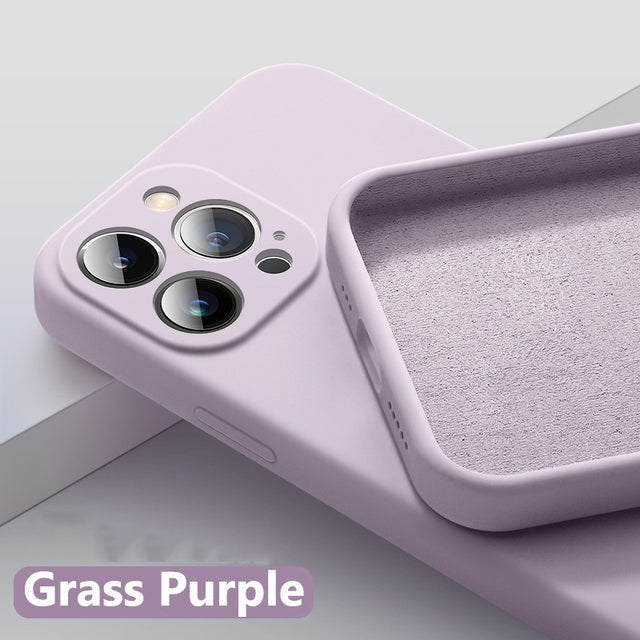 Astubia Square Liquid Silicone Phone Case for iPhone 11-14 - Y Files