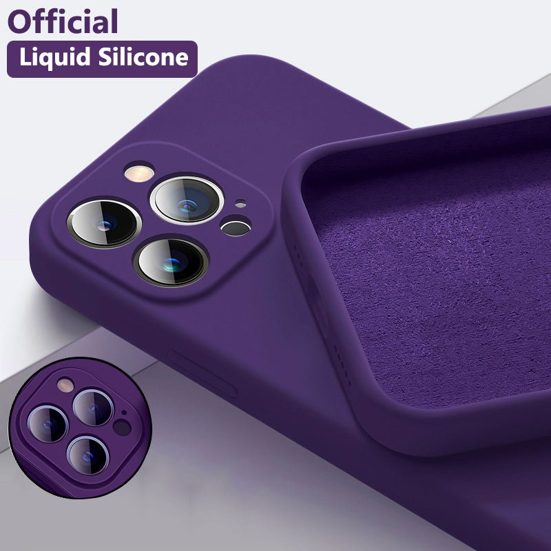 Astubia Square Liquid Silicone Phone Case for iPhone 11-14 - Y Files