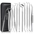 Dental Tools Sopito 11pcs Teeth Cleaning Tools Stainless Steel Dental Scraper Scaler Pick Plaque Remover Set - Y Files