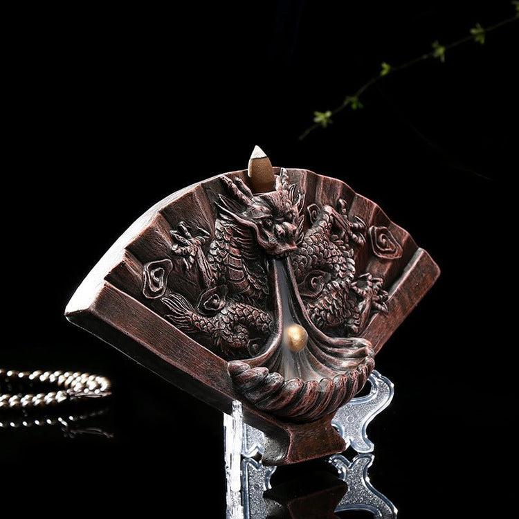 Dragon Tower Incense Burner - Half Mechanical Ceramic Decor - Y Files