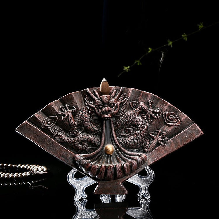 Dragon Tower Incense Burner - Half Mechanical Ceramic Decor - Y Files