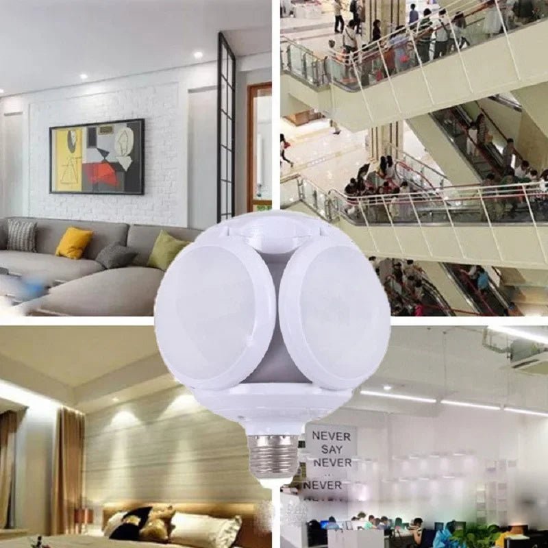 E27 LED Football UFO Bulb Foldable Fan Blade Lamp for Ceiling Light Downlight Bedside Table Reading Light - Y Files