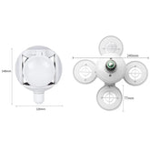 E27 LED Football UFO Bulb Foldable Fan Blade Lamp for Ceiling Light Downlight Bedside Table Reading Light - Y Files