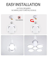 E27 LED Football UFO Bulb Foldable Fan Blade Lamp for Ceiling Light Downlight Bedside Table Reading Light - Y Files