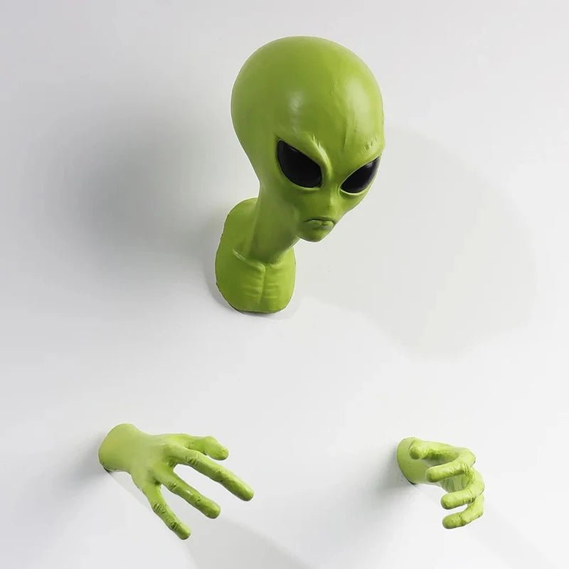 Green Alien UFO Visitor 51 Area Extraterrestrial Organism Monster Creative Study Living Room Wall Hanging Ornament Halloween - Y Files