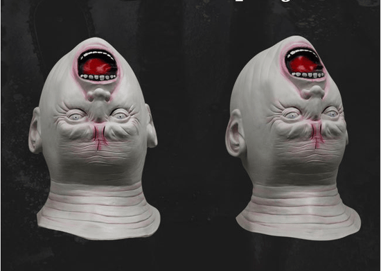 Halloween Alien Head Mask with Zombie Demon Design - Y Files