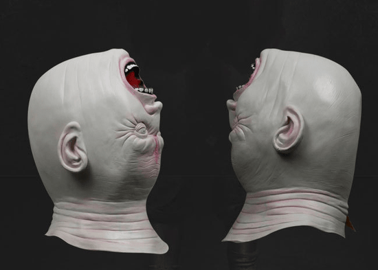 Halloween Alien Head Mask with Zombie Demon Design - Y Files
