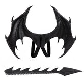 Halloween Demon Dragon Costume Props with Wings Mask - Y Files