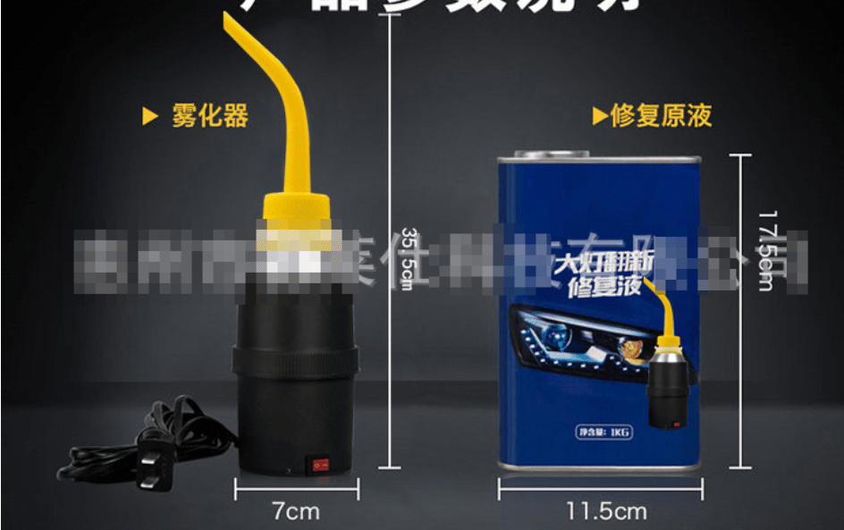 Headlight Restoration Kit - Repair Fluid and Tools - Y Files