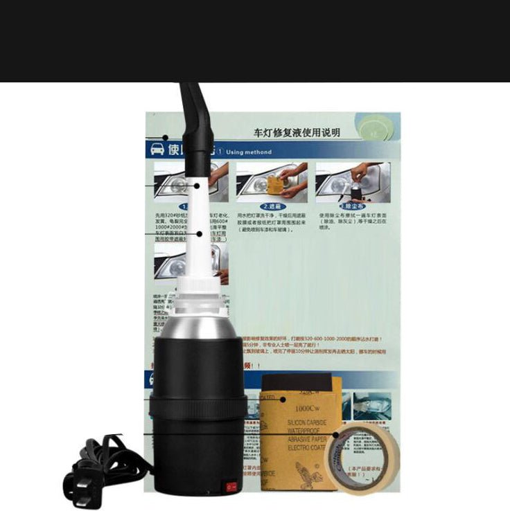 Headlight Restoration Kit - Repair Fluid and Tools - Y Files