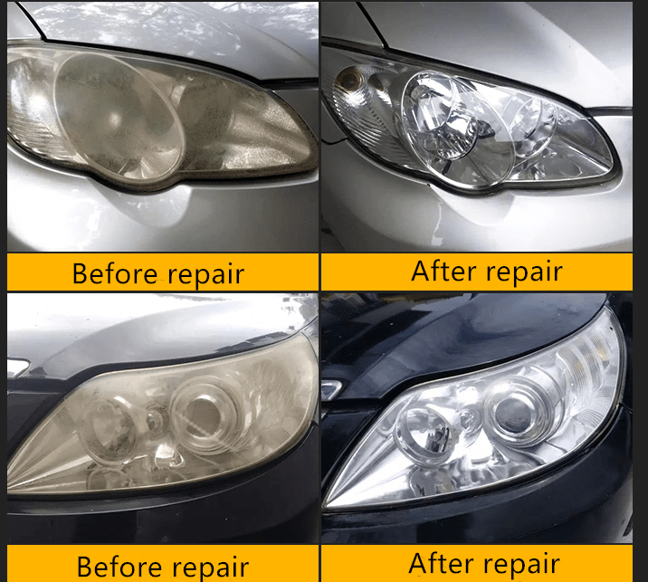 Headlight Restoration Kit - Repair Fluid and Tools - Y Files