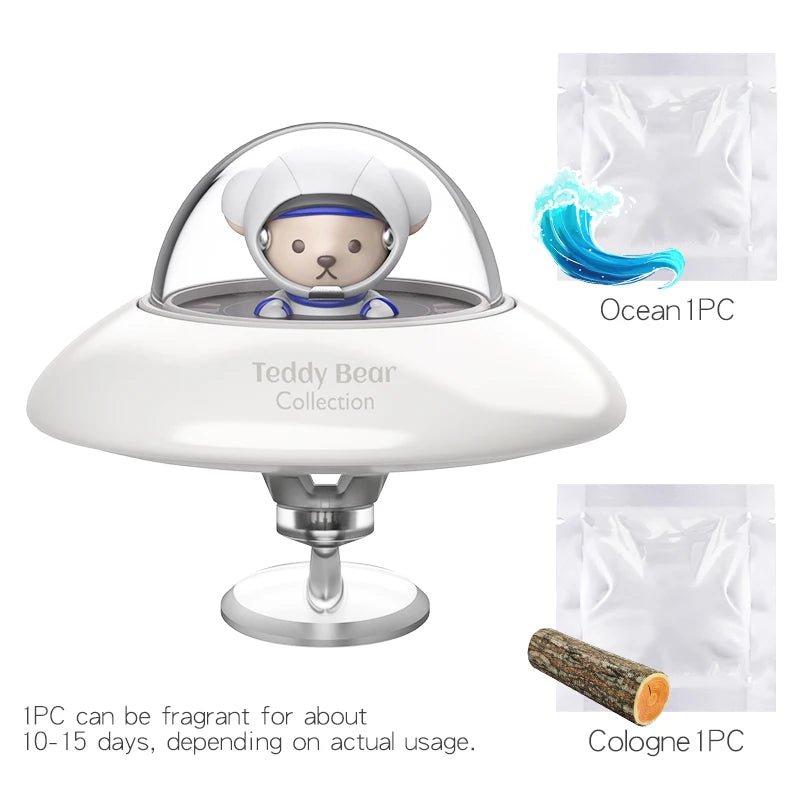 Inertial rotating UFO car ornaments dashboard air freshener interior accessories decoration solid perfume fragrance diffuser fun - Y Files
