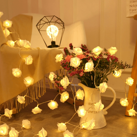 LED Rose Flower String Lights - Y Files