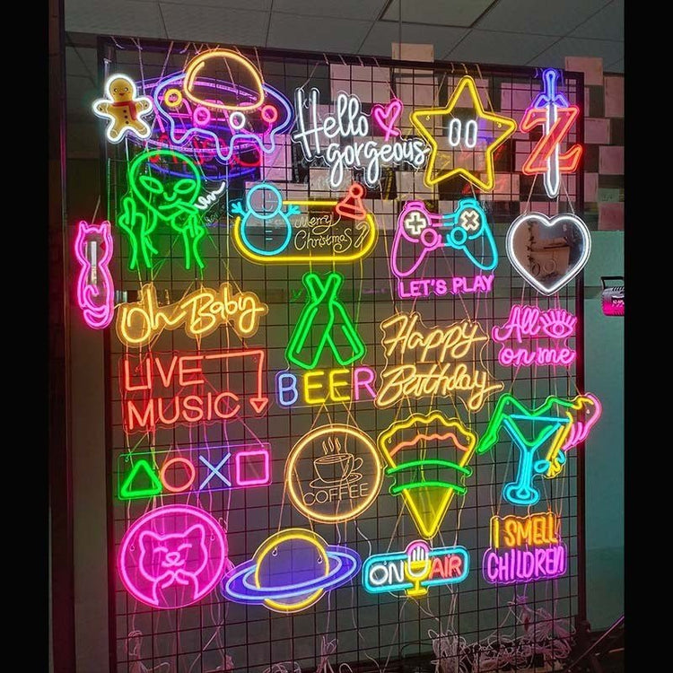 LED Transparent Backboard Neon Light Wall Decor - Y Files