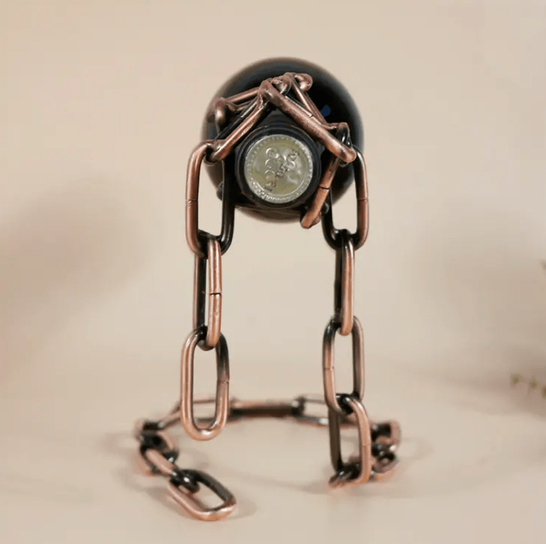 Magic Iron Chain Wine Bottle Holder - Y Files