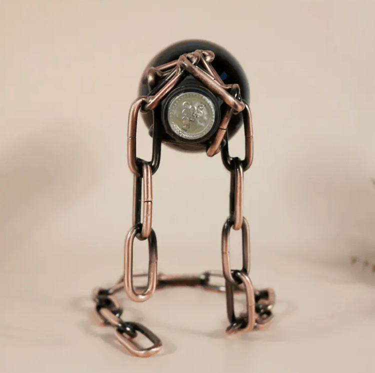 Magic Iron Chain Wine Bottle Holder - Y Files