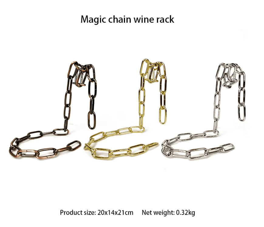 Magic Iron Chain Wine Bottle Holder - Y Files