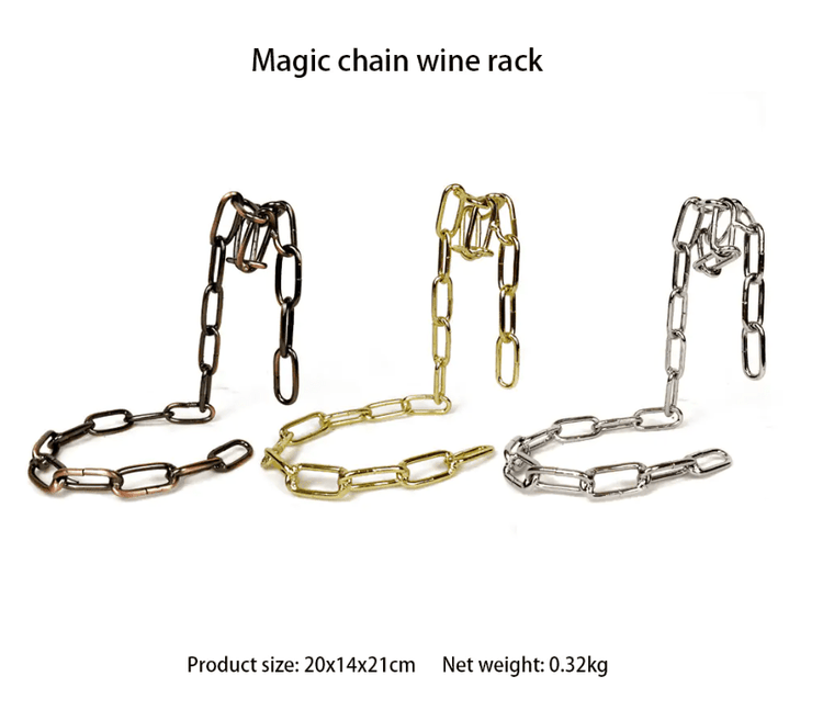 Magic Iron Chain Wine Bottle Holder - Y Files